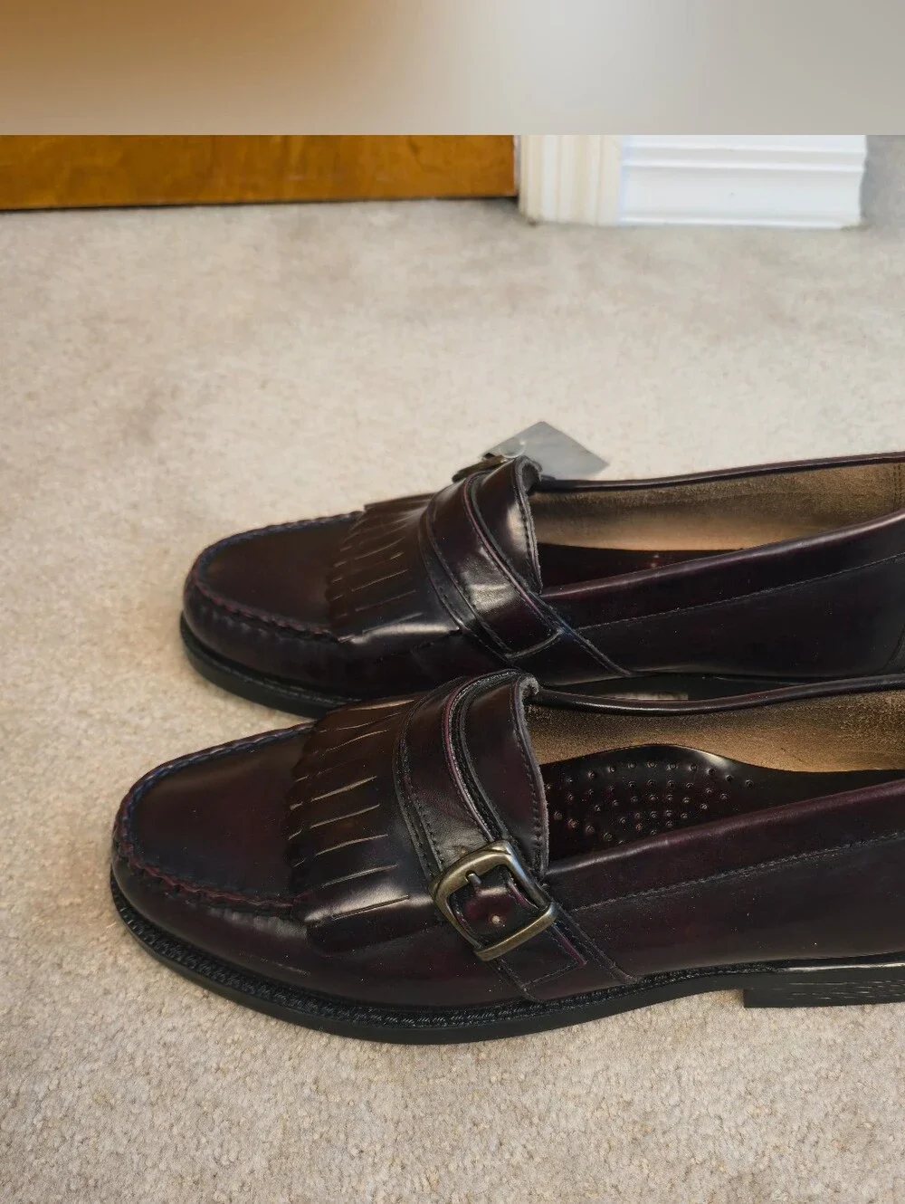 G.H. Bass Parker kiltie buckle loafers in burgundy leather Size 9.5